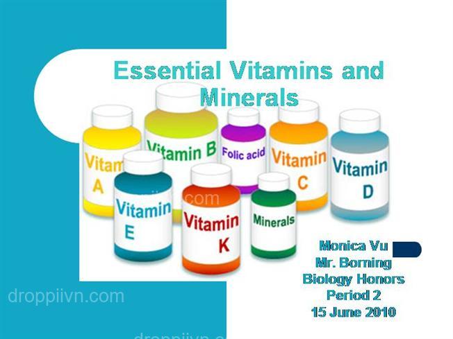 Essential vitamins and minerals for optimal health